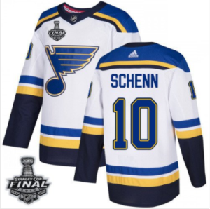 Blues #10 Brayden Schenn Weiß 2019 Stanley Cup Final Stitched